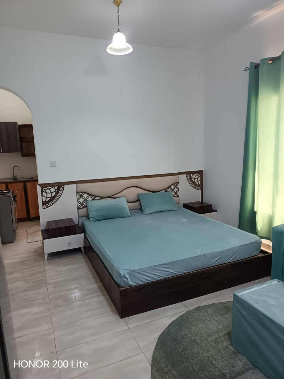 Fully furnished studio apartment with kitchen