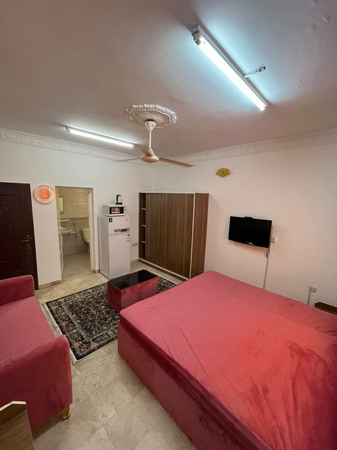 Newly furnished room and bathroom