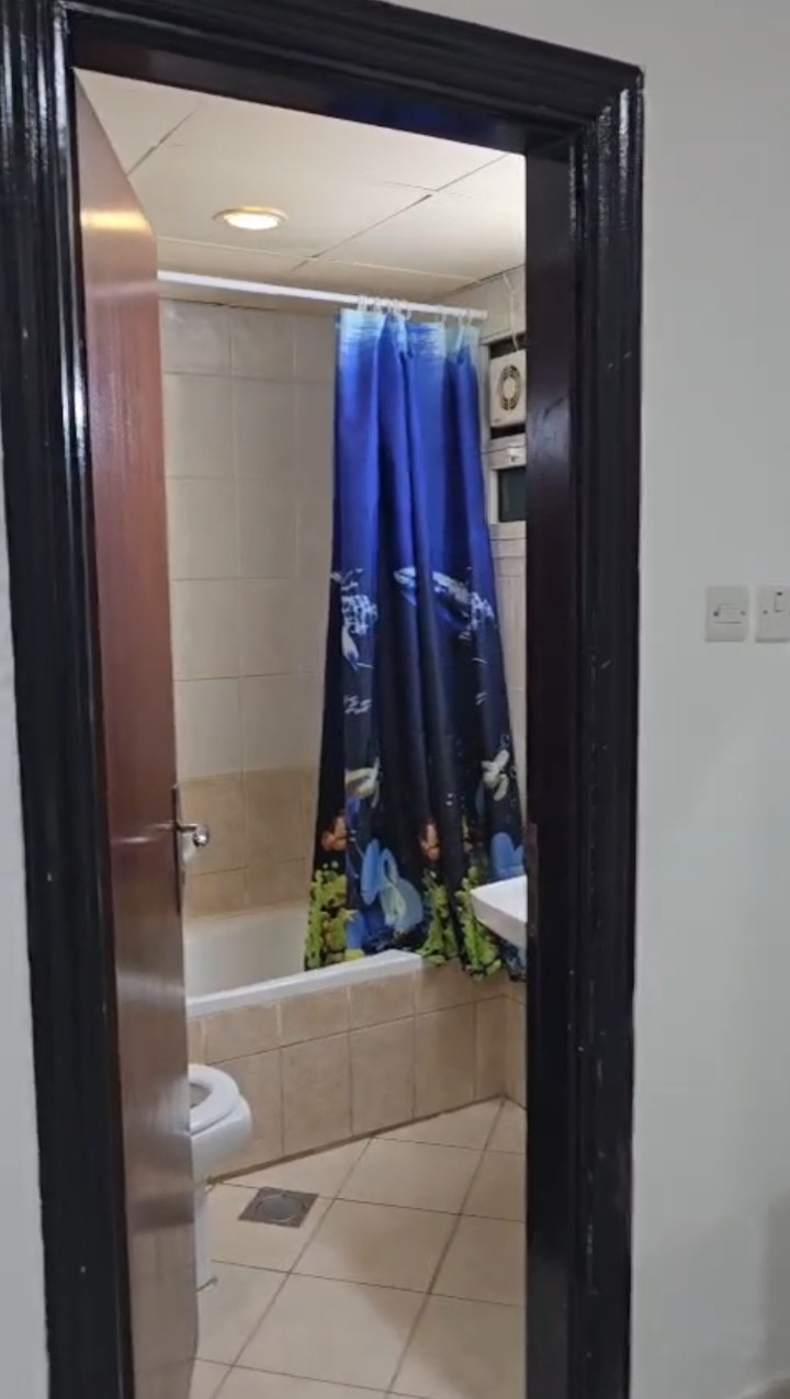 One bedroom and living room, clean furnishings, family building