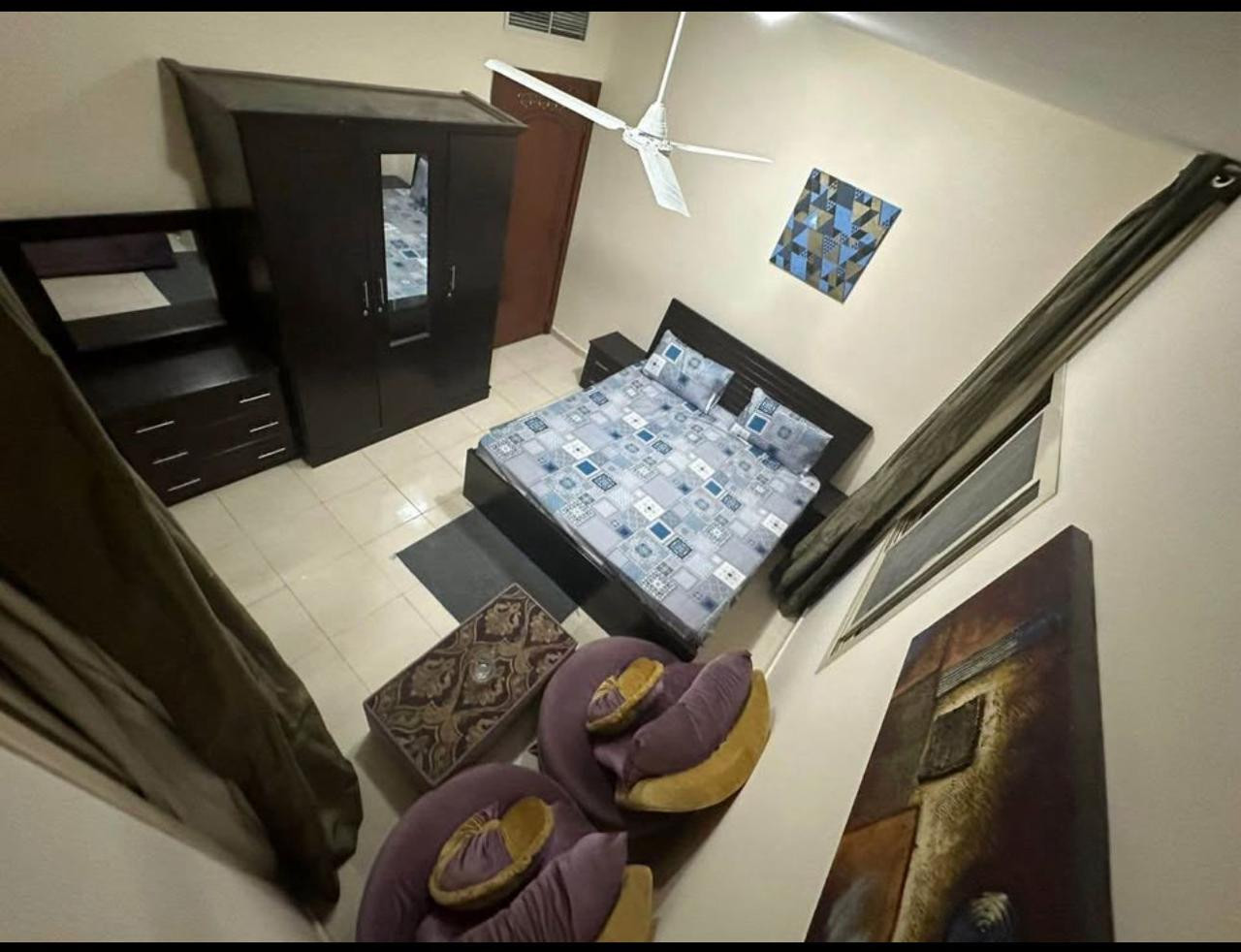 Two-bedroom apartment with a living room for rent, furnished