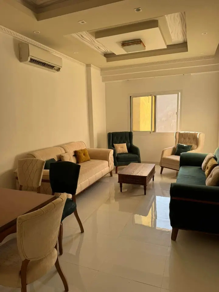 Furnished apartment, clean furniture, two bedrooms and a living room