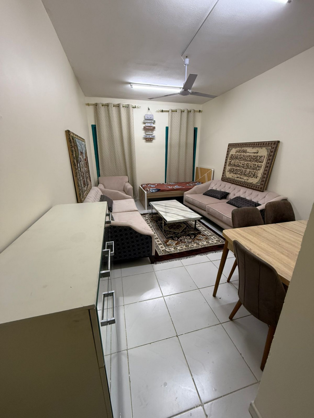 Furnished apartment, suitable for a family, group of young men, or group of young women.